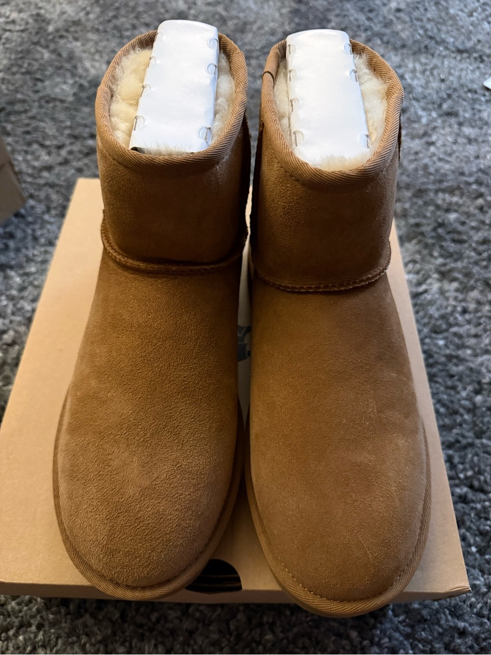 UGGS Chestnut Suede Shearling Lined Short Boots